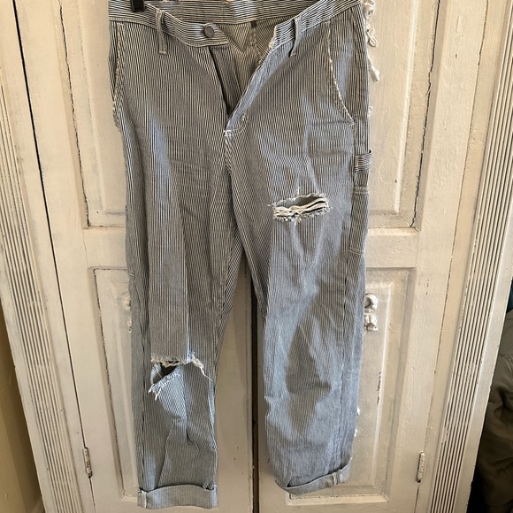 Vintage Striped Carpenter Pants Size 24 - Picture 1 of 2